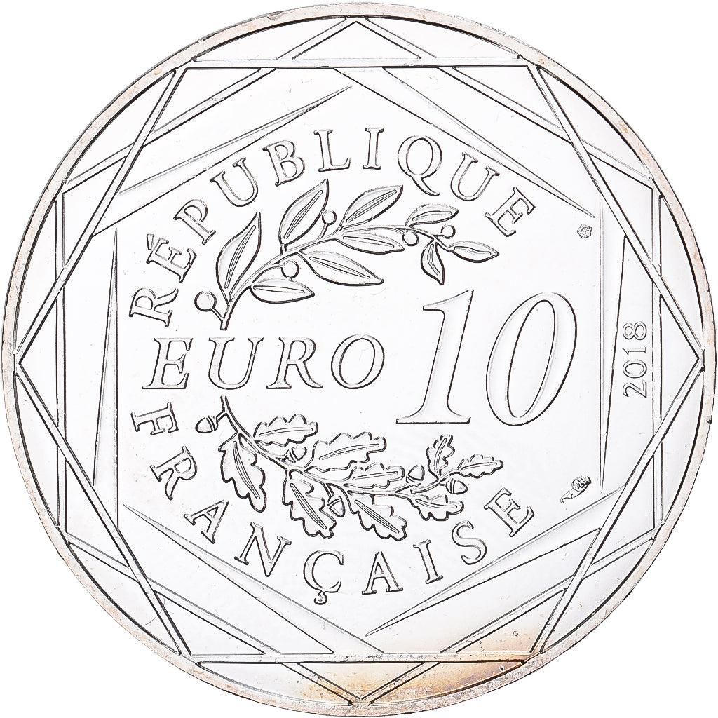 França, 10 Euro, Mickey (Aiguille du midi), 2018, Monnaie de Paris, Prata