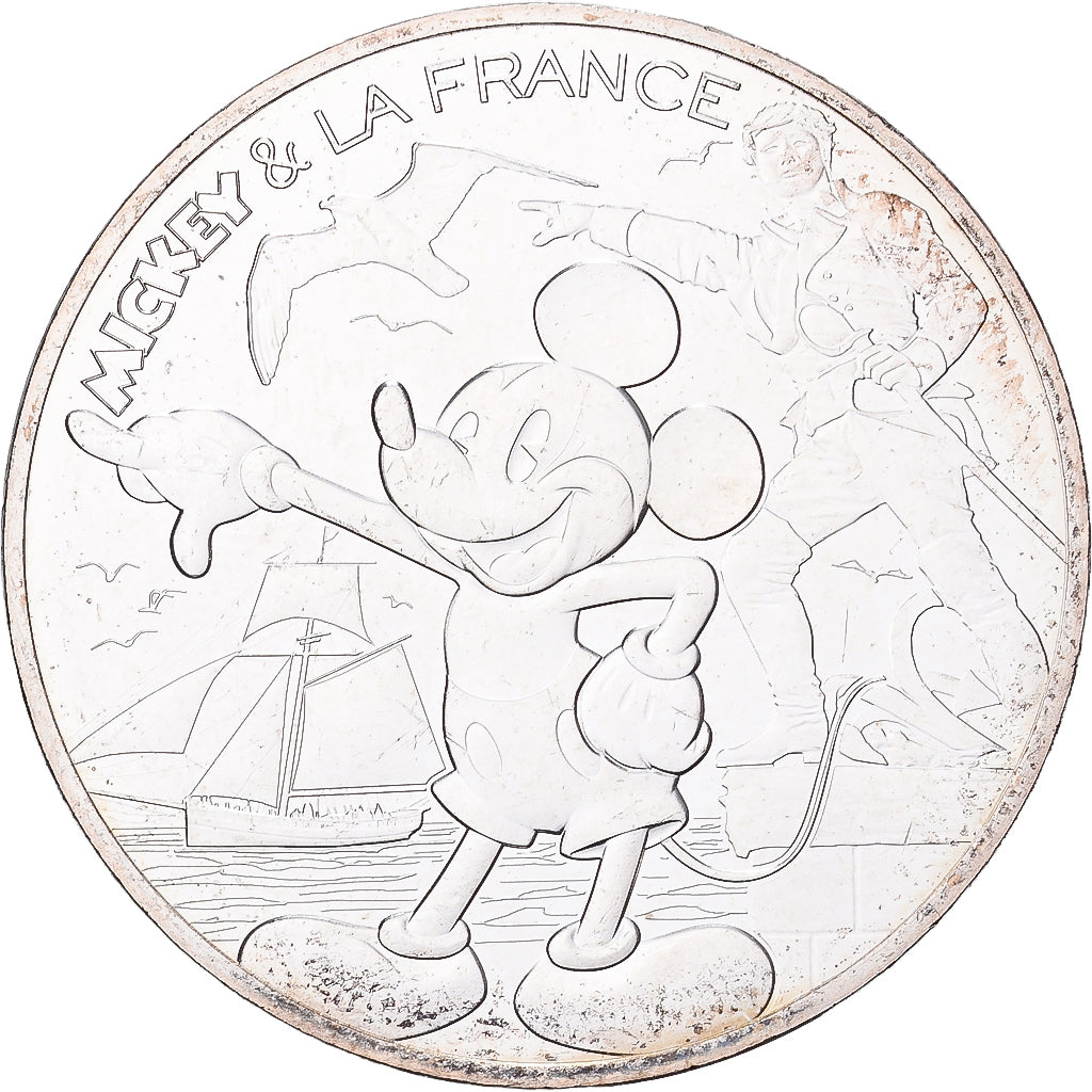 França, 10 Euro, Mickey Saint-Malo, 2018, Monnaie de Paris, Prata, MS(63)