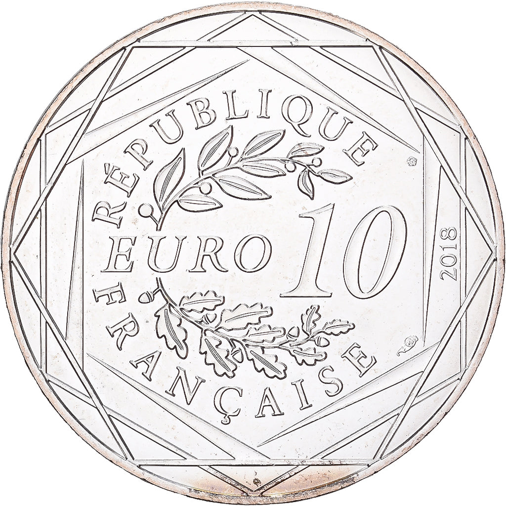 França, 10 Euro, Mickey Saint-Malo, 2018, Monnaie de Paris, Prata, MS(63)