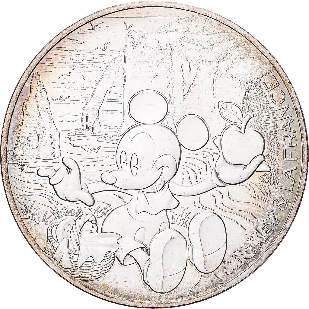France, 10 Euro, Mickey Falaise d'Étretat, 2018, Monnaie de Paris, Argent, SPL