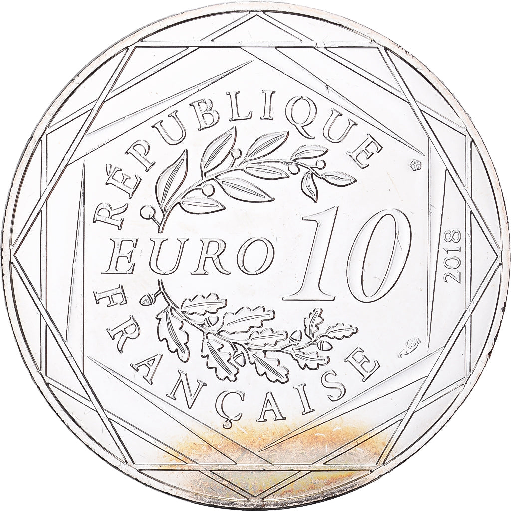 France, 10 Euro, Mickey Falaise d'Étretat, 2018, Monnaie de Paris, Argent, SPL