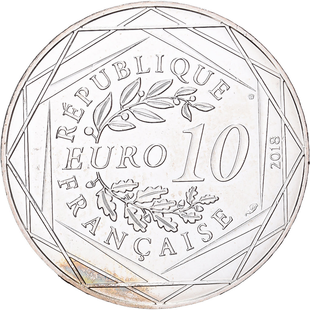 France, 10 Euro, Mickey À fond la caisse., 2018, Monnaie de Paris, Silver