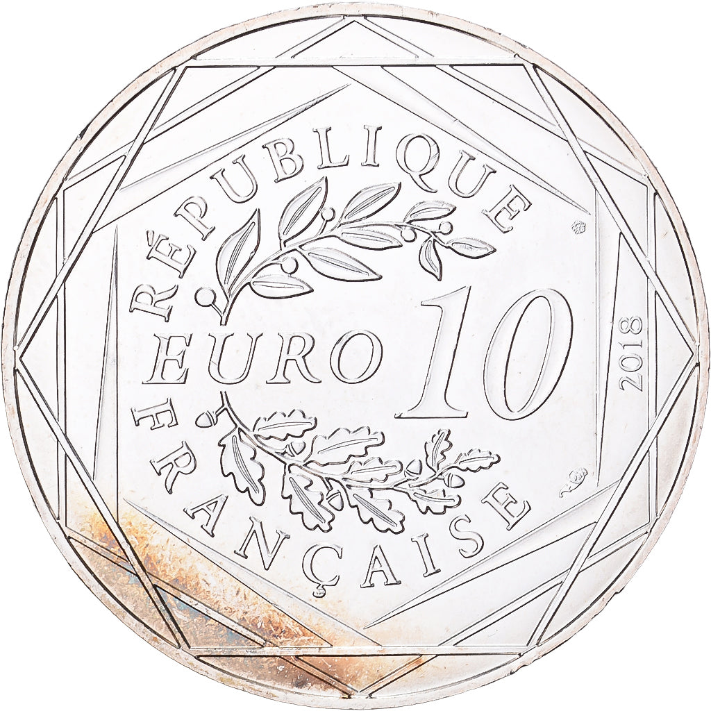 Francia, Monnaie de Paris, 10 Euro, Mickey & la France (survol de l'Occitanie)