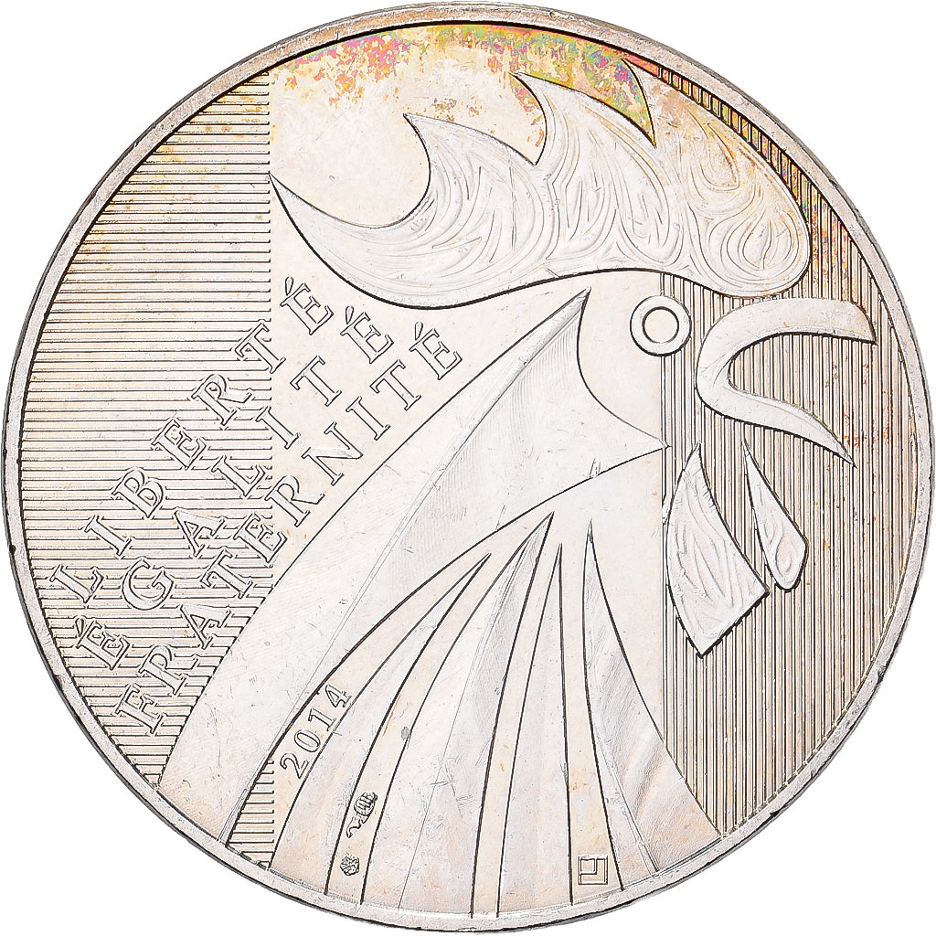 França, 10 Euro, 2014, Prata, MS(60-62)