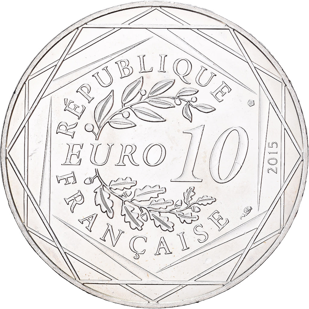 France, 10 Euro, 2015, Paris, Silver, MS(63)