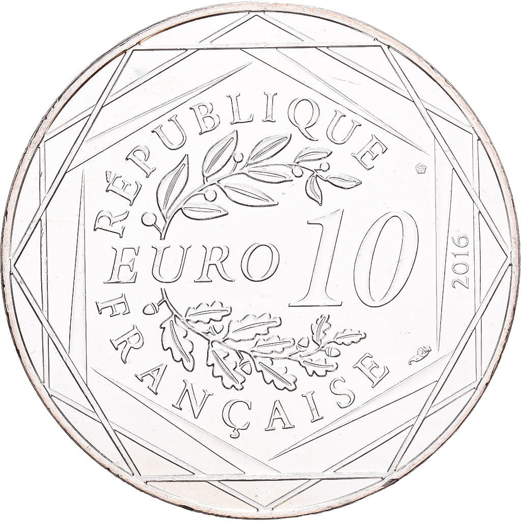 França, 10 Euro, Le Petit Prince à cheval, 2016, MS(63), Prata, Gadoury:EU834