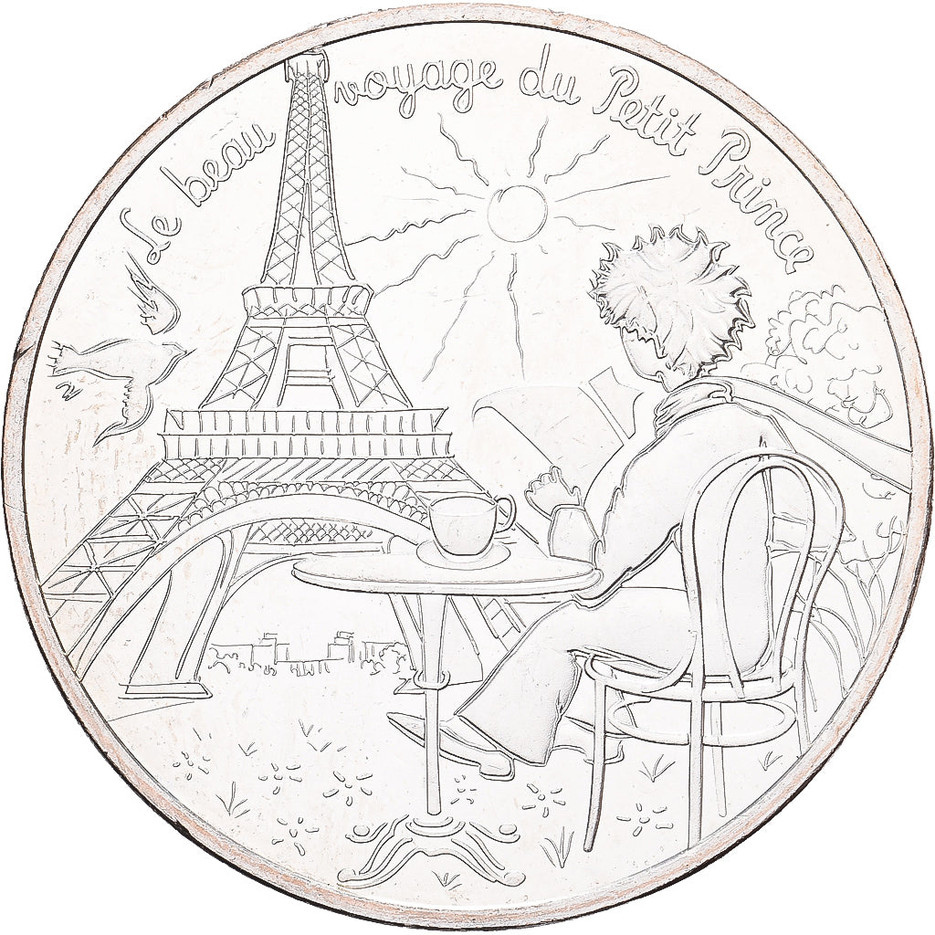França, 10 Euro, Le Petit Prince en terrasse à Paris, 2016, MS(63), Prata