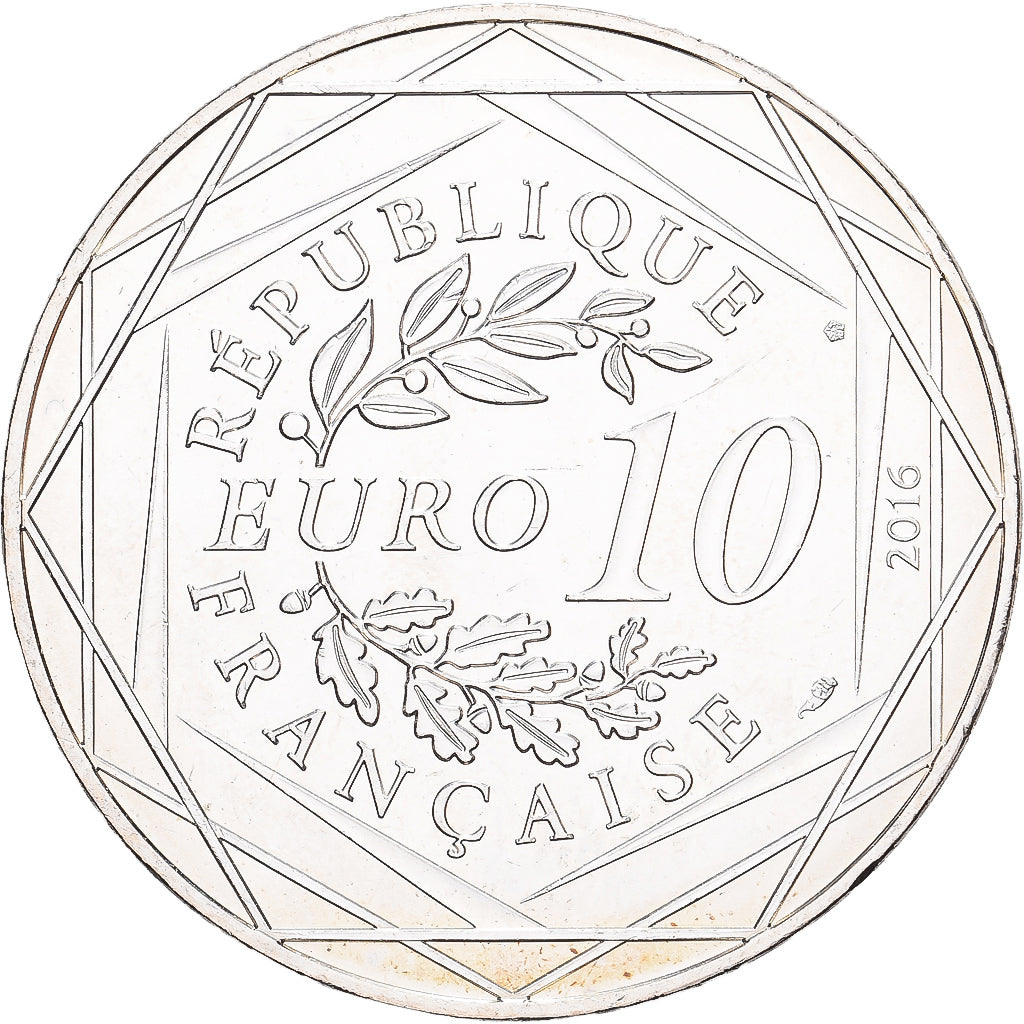 France, 10 Euro, Le Petit Prince joue à la pétanque, 2016, SPL, Argent