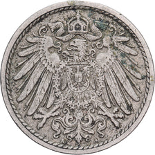 NIEMCY - IMPERIUM, 5 Pfennig, 1908, Berlin, Cupronickel, EF(40-45)