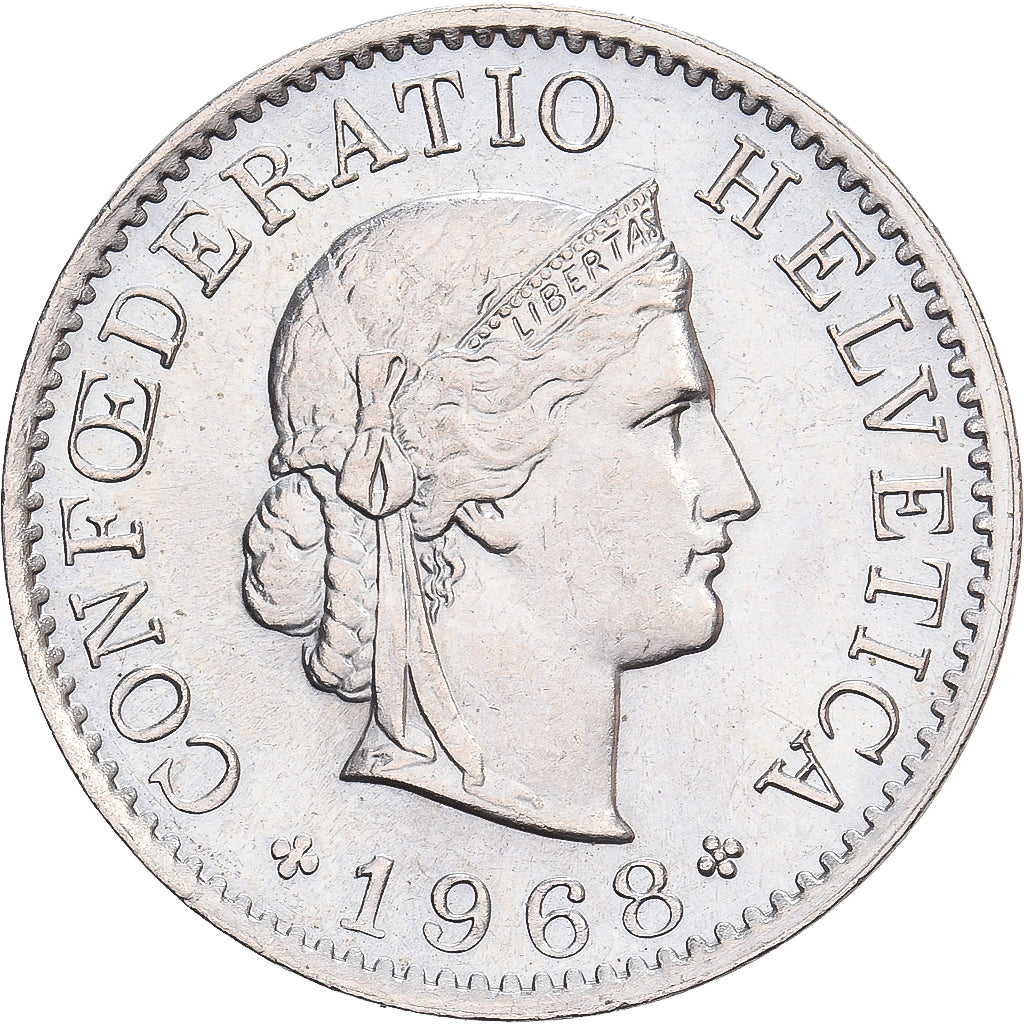 Svizzera, 5 Rappen, 1968, Bern, Nichel, BB+, KM:26b