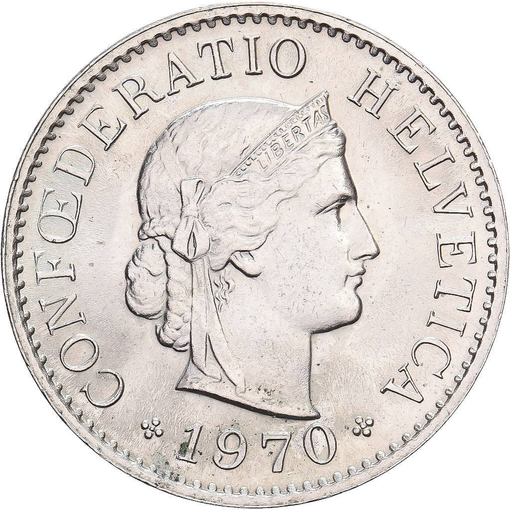 Schweiz, 5 Rappen, 1970, Bern, Nickel, SS, KM:26b
