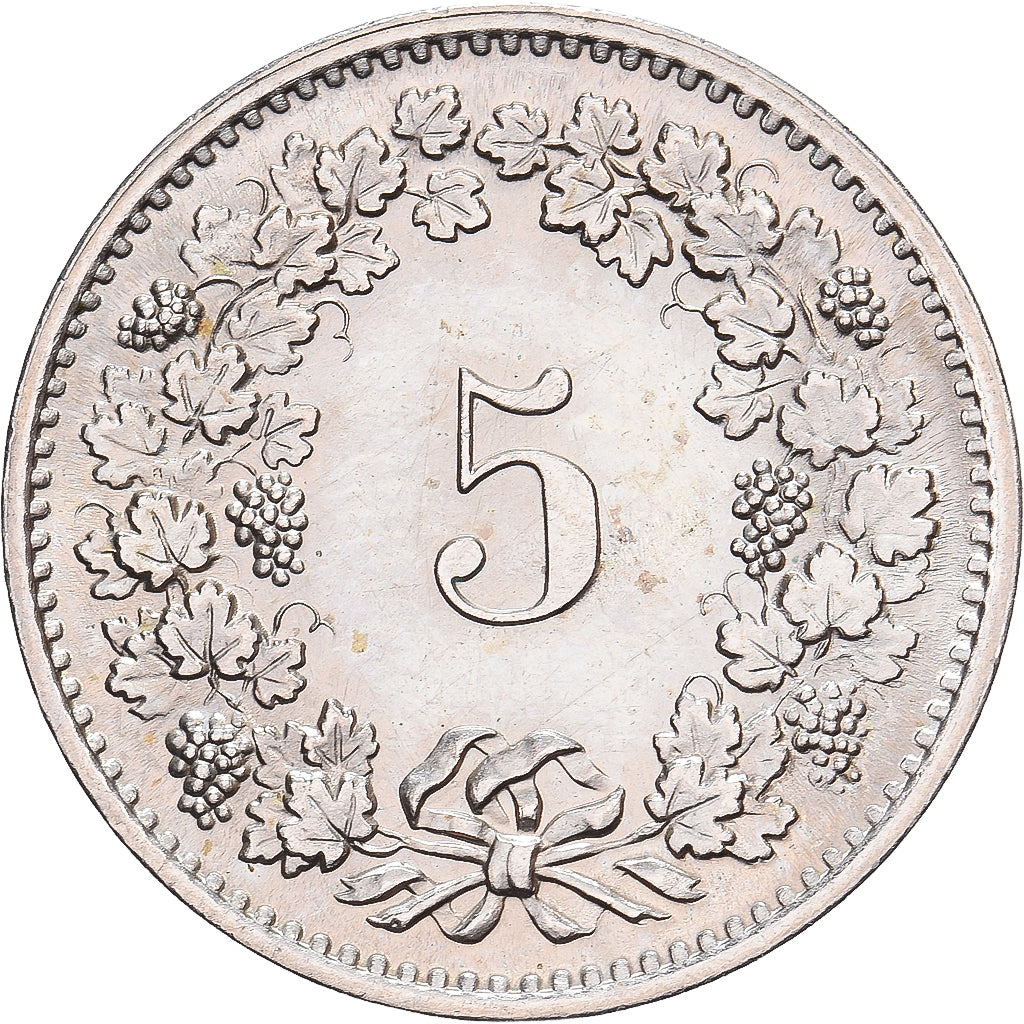 Schweiz, 5 Rappen, 1970, Bern, Nickel, SS, KM:26b