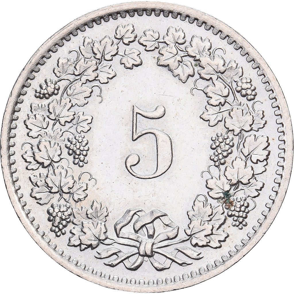 Switzerland, 5 Rappen, 1970, Bern, Nickel, AU(50-53), KM:26b