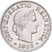 Szwajcaria, 5 Rappen, 1933, Bern, Nikiel, AU(50-53), KM:26b