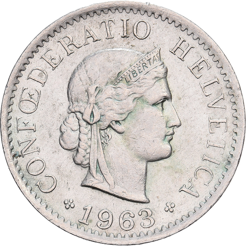Schweiz, 5 Rappen, 1963, Bern, Nickel, SS, KM:26b