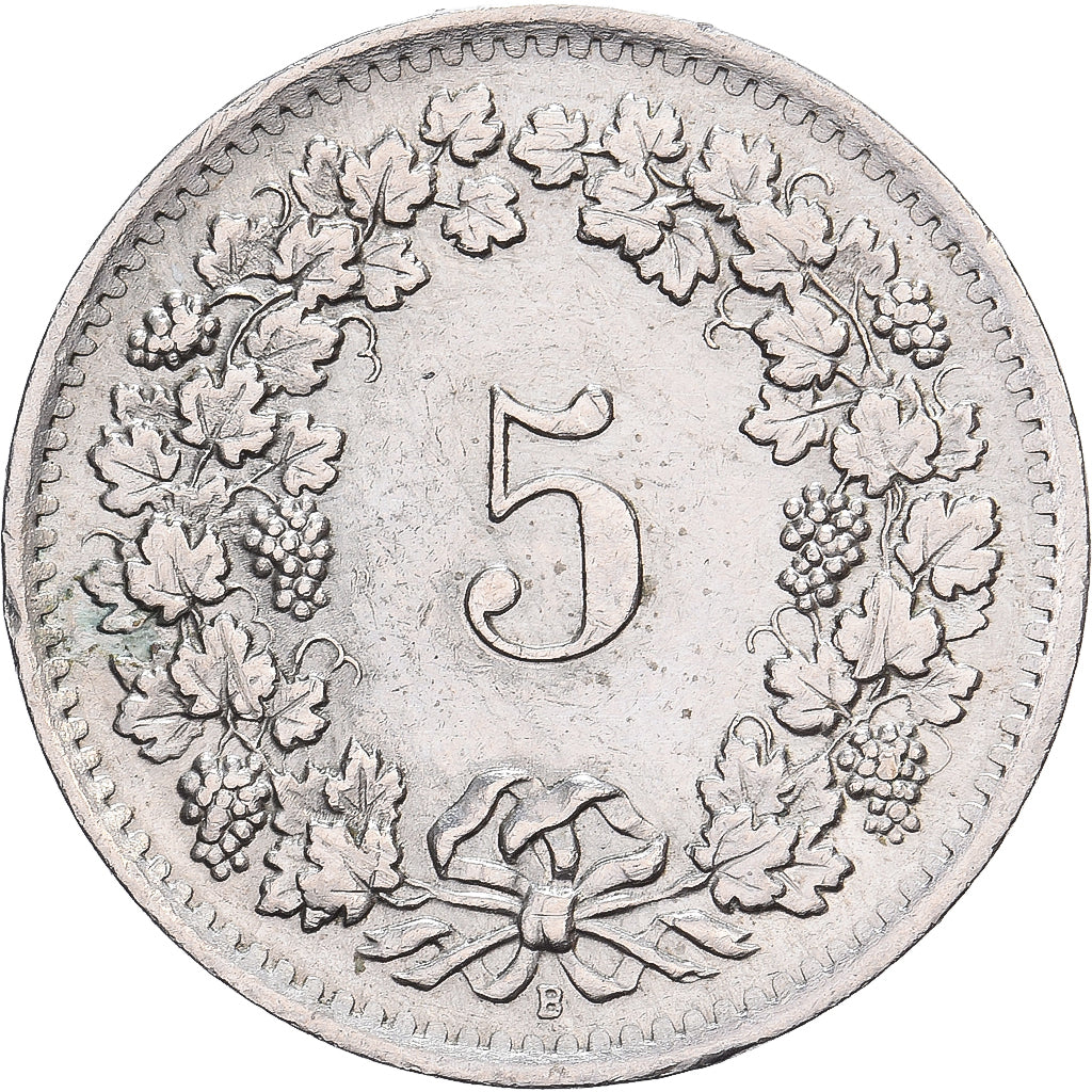 Schweiz, 5 Rappen, 1963, Bern, Nickel, SS, KM:26b