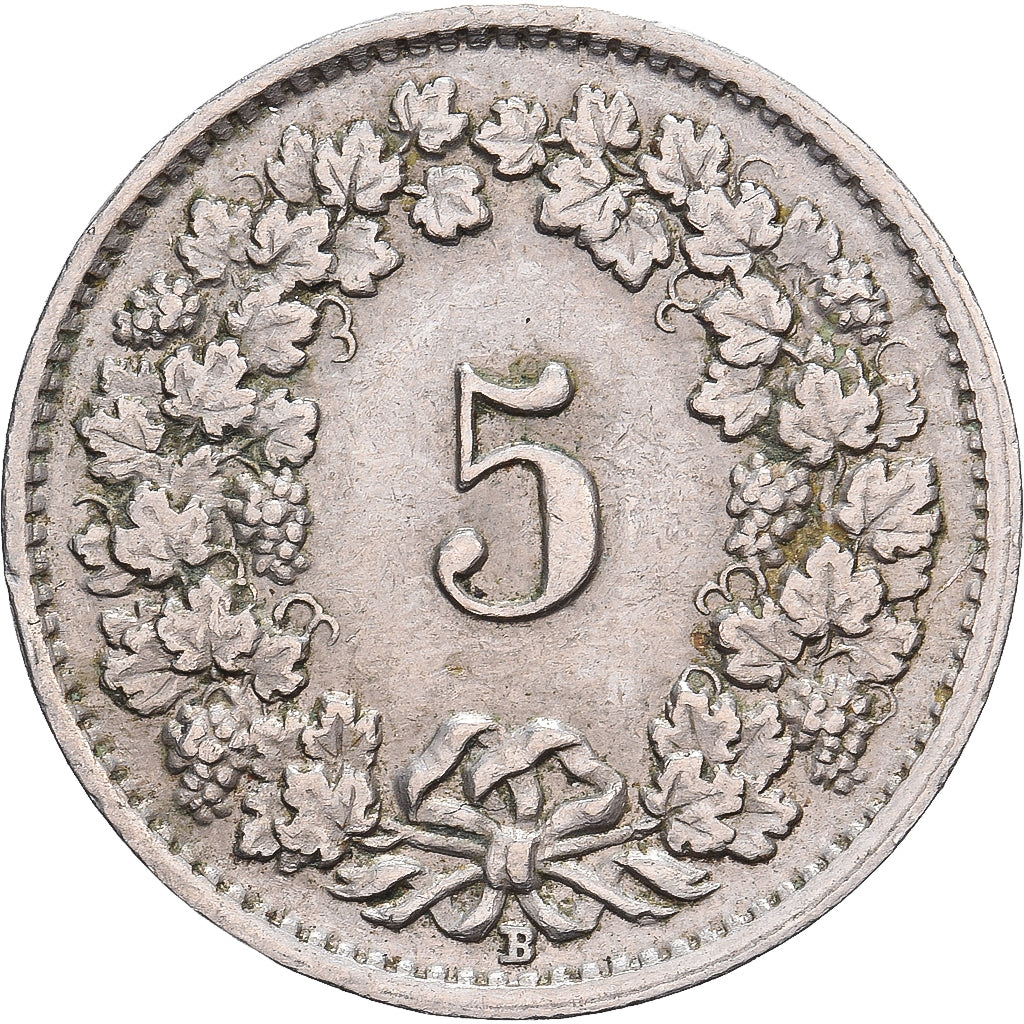 Switzerland, 5 Rappen, 1953, Bern, Nickel, EF(40-45), KM:26b