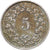 Svizzera, 5 Rappen, 1943, Bern, Nichel, MB, KM:26b