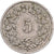 Svizzera, 5 Rappen, 1919, Bern, Nichel, MB, KM:26b