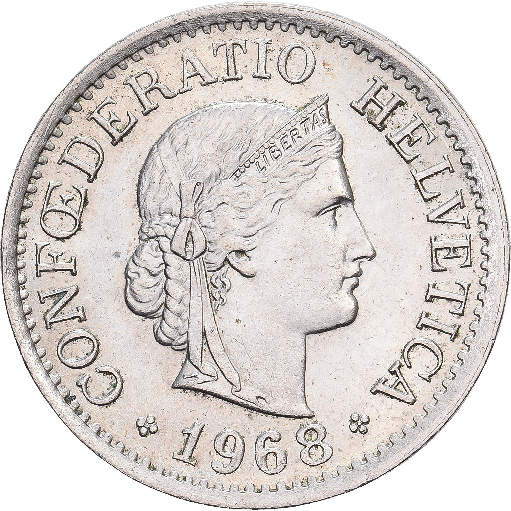 Suiza, 10 Rappen, 1968, Bern, Cobre - níquel, MBC+, KM:27