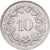 Suiza, 10 Rappen, Libertas, 1962, Bern, Cobre - níquel, MBC, KM:27