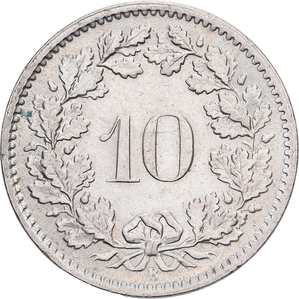 Switzerland, 10 Rappen, Libertas, 1969, Bern, Copper-nickel, AU(50-53), KM:27