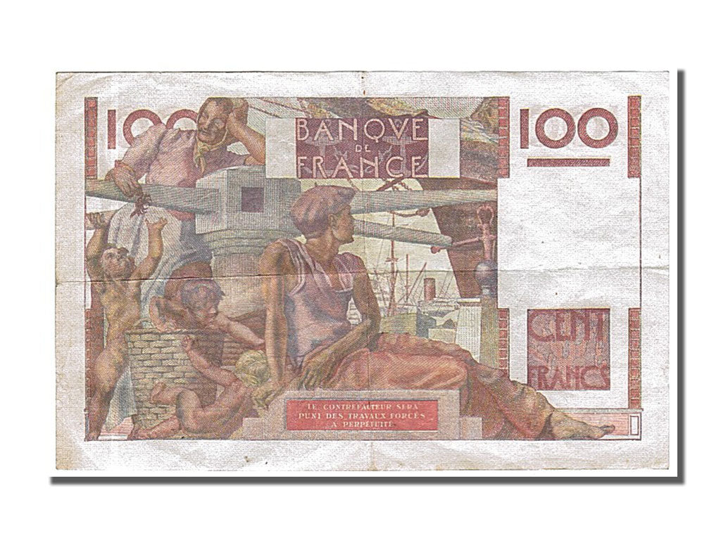Banknot, Francja, 100 Francs, Jeune Paysan, 1951, 1951-09-06, AU(50-53)