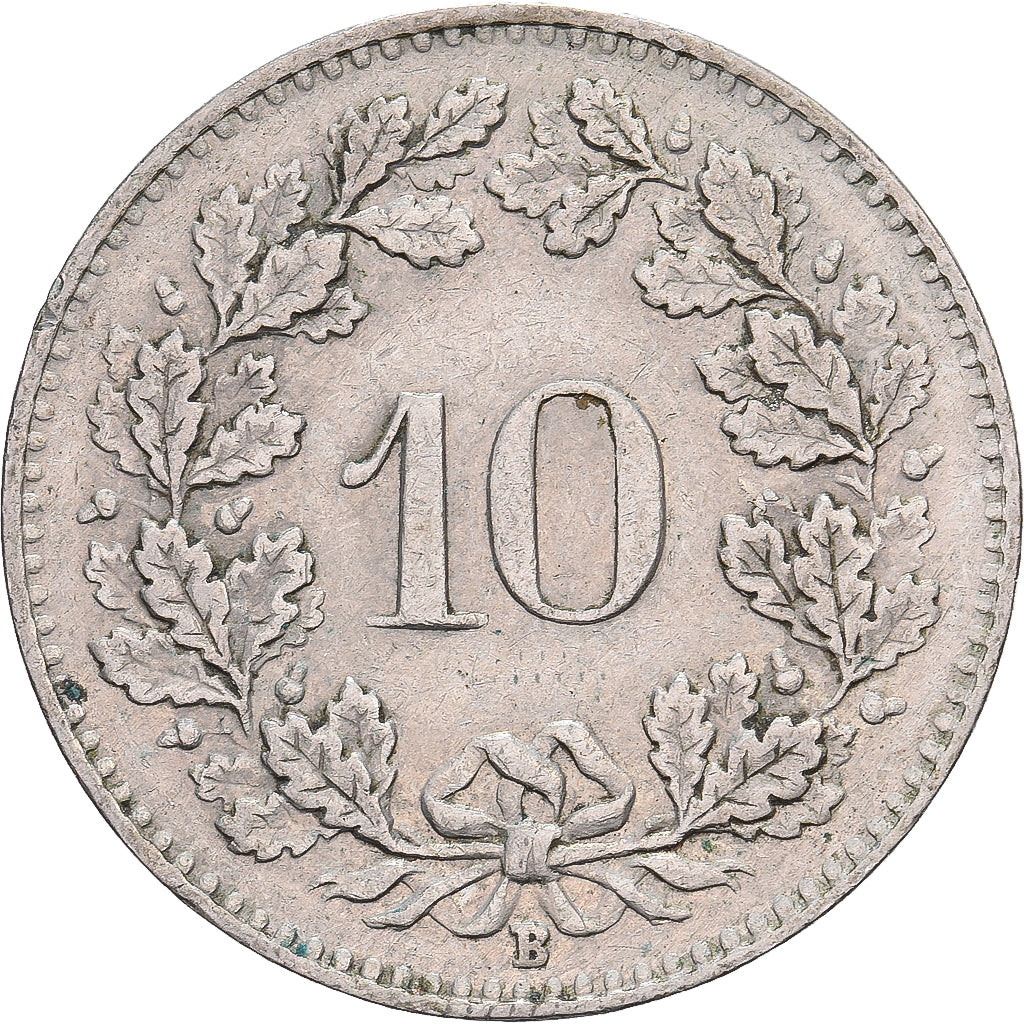 Suiza, 10 Rappen, Libertas, 1943, Bern, Cobre - níquel, MBC+, KM:27