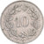 Suiza, 10 Rappen, Libertas, 1943, Bern, Cobre - níquel, MBC+, KM:27