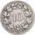 Suiza, 10 Rappen, Libertas, 1884, Bern, Cobre - níquel, BC, KM:27