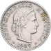 Suiza, 20 Rappen, Libertas, 1947, Bern, Cobre - níquel, MBC, KM:29a
