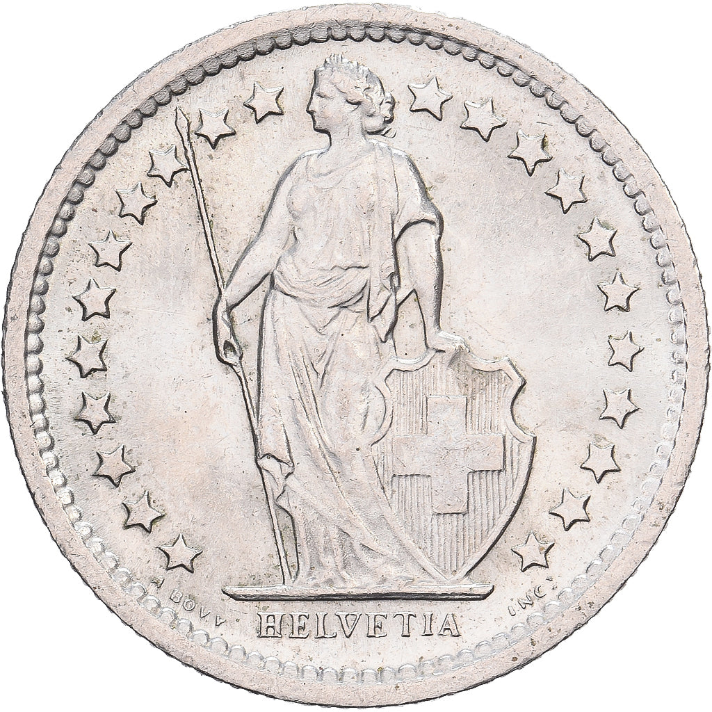 Suiza, 1/2 Franc, 1969, Bern, Cobre - níquel, MBC+, KM:23a.1
