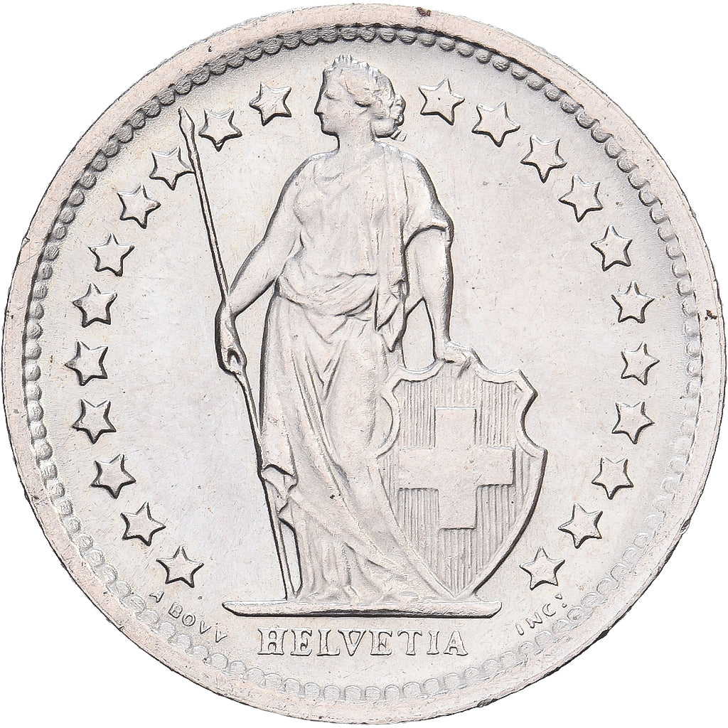 Zwitserland, 1/2 Franc, 1969, Bern, Cupro-nikkel, ZF+, KM:23