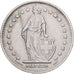 Switzerland, 1 Franc, Helvetia, 1968, Berne, Cupronickel, AU(50-53), KM:24a