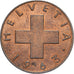 Zwitserland, 1 Rappen, 1963, Bern, Bronzen, FR, KM:21