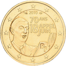 Frankreich, 2 Euro, 70 ans de l'appel du 18 juin, 2010, Paris, Gold plated, UNZ
