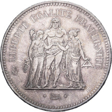 France, 50 Francs, Hercule, 1977, Argent, TTB, Gadoury:882a, KM:941.2