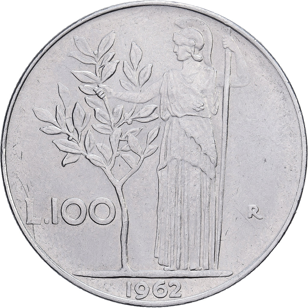 Italien, 100 Lire, 1962, Rome, Acier inoxydable, SS+