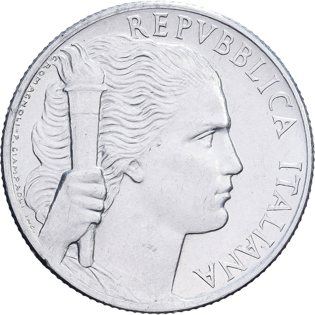 Italien, 5 Lire, 1949, Rome, Aluminium, SS+, KM:89