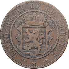 Luxembourg, Guillaume III, 10 Centimes, 1860, Paris, Copper, EF(40-45), KM:23