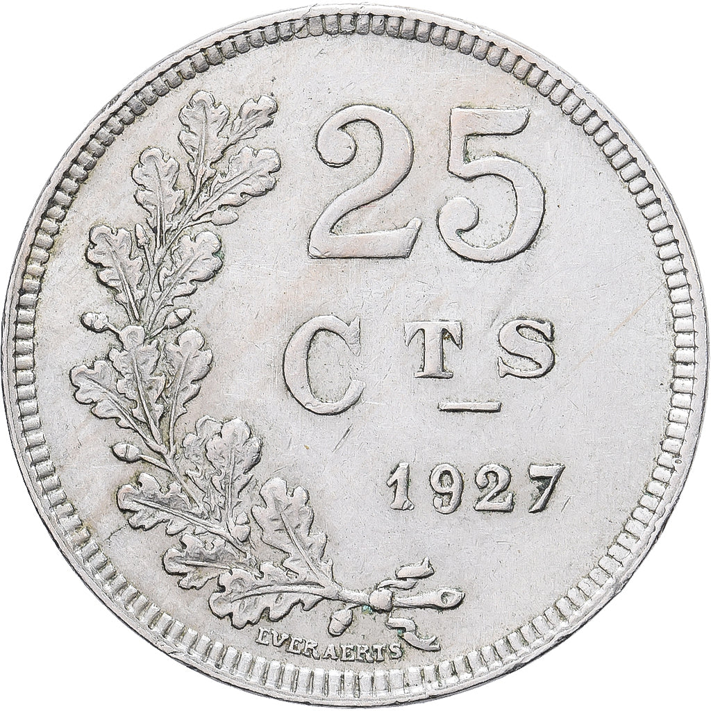 Luxembourg, Charlotte, 25 Centimes, 1927, Cupro-nickel, TTB+, KM:37