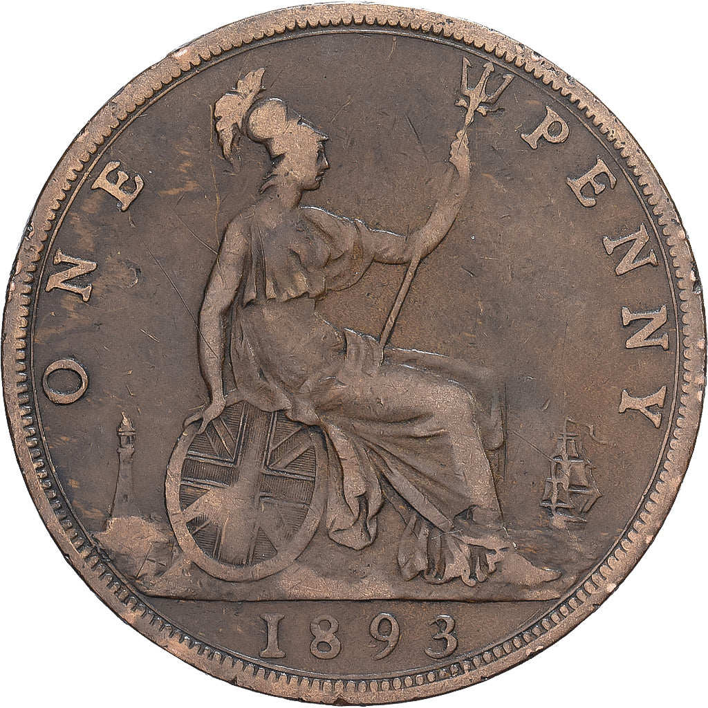 United Kingdom, Victoria, Penny, 1893, London, Bronze, EF(40-45), KM:755