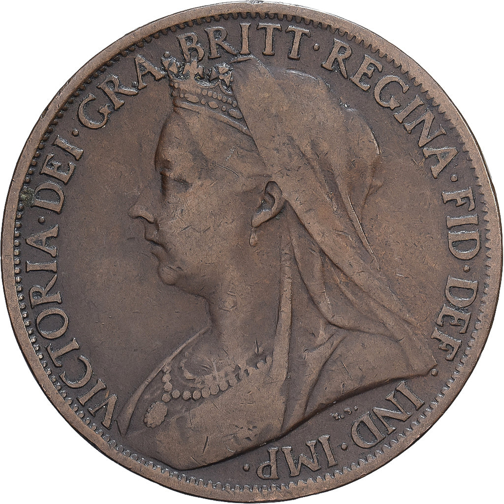 Reino Unido, Victoria, Penny, 1901, London, Bronze, EF(40-45), KM:790