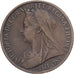 Reino Unido, Victoria, Penny, 1901, London, Bronze, EF(40-45), KM:790