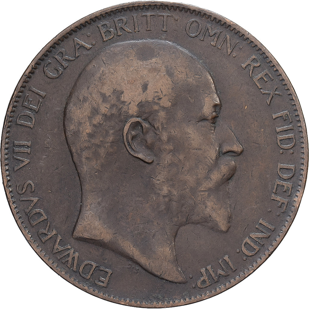 United Kingdom, Edward VII, Penny, 1907, London, Bronze, EF(40-45), KM:794