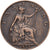 United Kingdom, George V, Farthing, 1923, London, Bronze, SS+, Spink:4061