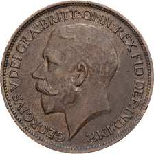 Reino Unido, George V, 1/2 Penny, 1918, London, Bronze, AU(50-53), Spink:4058