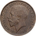 Reino Unido, George V, 1/2 Penny, 1918, London, Bronce, MBC+, Spink:4058, KM:837