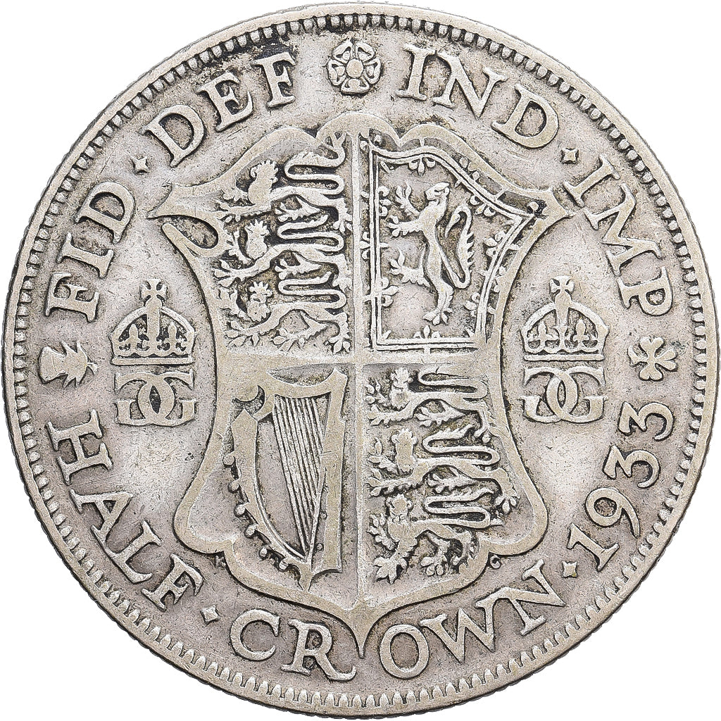 Gran Bretagna, George V, Half crown, 1933, British Royal Mint, Argento, BB