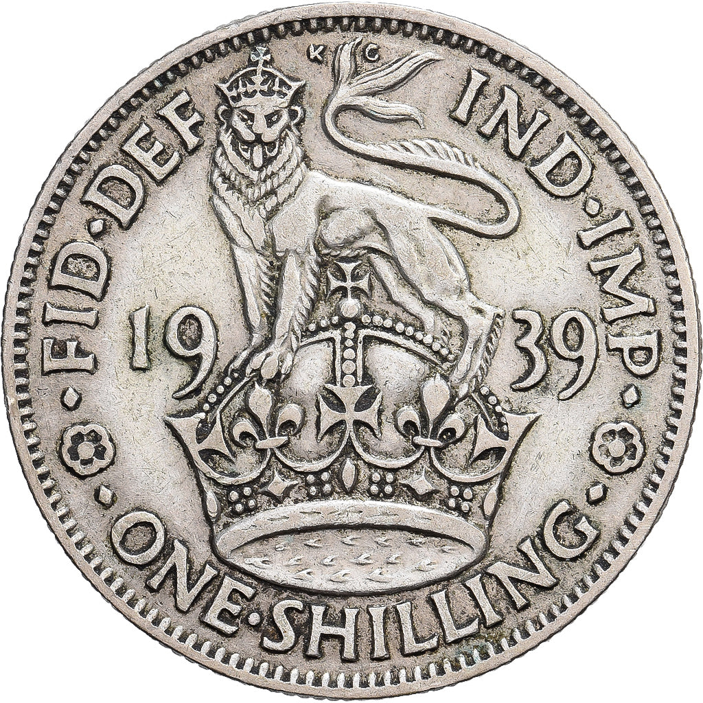 Gran Bretagna, George VI, Shilling, 1939, Rame-nichel, BB, KM:877